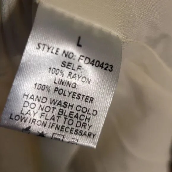 Bohme Ruffle Neck Polka Dot Flutter Sleeve Button Front Boho Midi Dress, L NEW - Picture 16 of 16